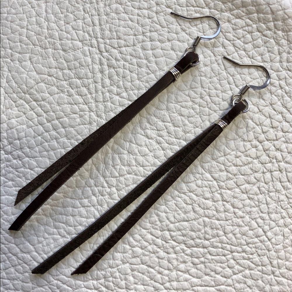Postwoman Earrings - Real Leather